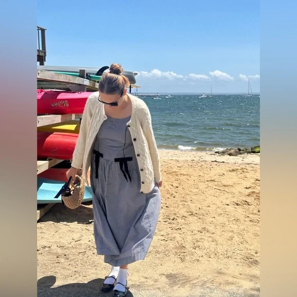 NWT Damson Madder Persephone Midi Dress in Black Gingham UK 16 / US 12 - Picture 16 of 16